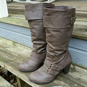 Brown Heeled Boots